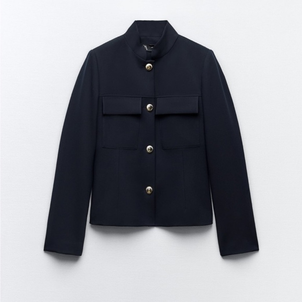Zara band collar blazer